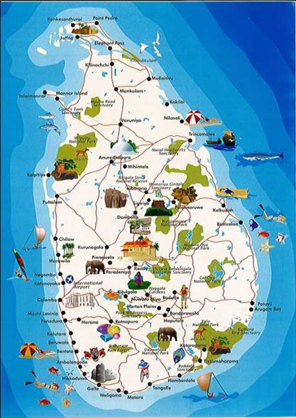 MAP OF SRILANKA